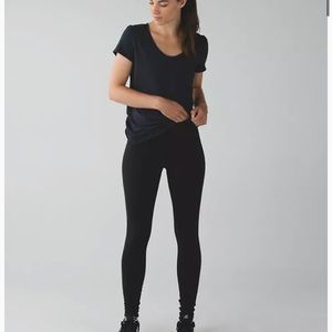 Black Lululemon Wunder Under Full-On Luon Leggings, 28” High-rise, size 10